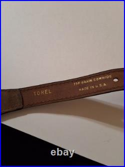 TOREL TOP GRAIN COWHIDE Made In U. S. A. 4885 Rifle Sling RARE DEER SCENE