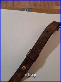 TOREL TOP GRAIN COWHIDE Made In U. S. A. 4885 Rifle Sling RARE DEER SCENE