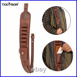 TOURBON 12GA Ammo Carry Holster 2 Point Shotgun Sling Finger Rest Strap Hunting