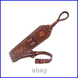 TOURBON Hunting Gun Sling Barrel Mounted Rifle Ammo Holder Vintage Leather Gift