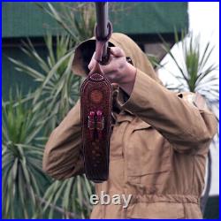 TOURBON Hunting Gun Sling Barrel Mounted Rifle Ammo Holder Vintage Leather Gift