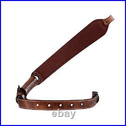 TOURBON Hunting Leather Rifle Sling Gun Carry Strap Shooting Finger Rest Adjust