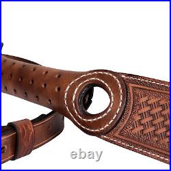 TOURBON Hunting Leather Rifle Sling Gun Carry Strap Shooting Finger Rest Adjust