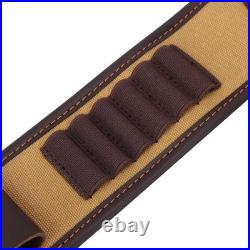 TOURBON Hunting Rifle Bandolier Sling with Swivels, Gun Strap with Cartridge Amm TOURBON Hunting Rifle Bandolier Sling with Swivels, Gun Strap with Cartridge Amm