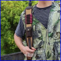 TOURBON Hunting Rifle Bandolier Sling with Swivels, Gun Strap with Cartridge Amm