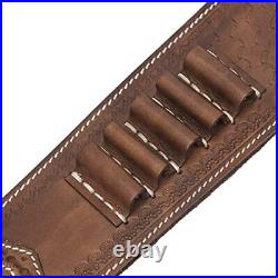 TOURBON Hunting Rifle Sling Leather Gun Strap with 308 30-30 30.06 270 Cartri