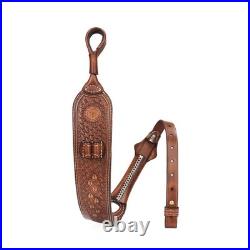 TOURBON Leather Gun Sling for Barrel No Drill Mount. 308/30-06/. 243 Ammo Holder
