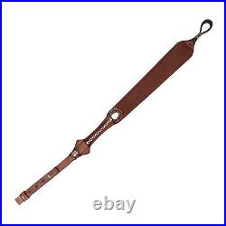 TOURBON Leather Rifle Sling Gun Muzzleloading Ammo Strap Barrel Mounted