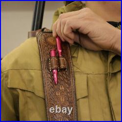 TOURBON Leather Rifle Sling Gun Muzzleloading Ammo Strap Barrel Mounted