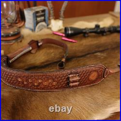 TOURBON Leather Rifle Sling Gun Muzzleloading Ammo Strap Barrel Mounted