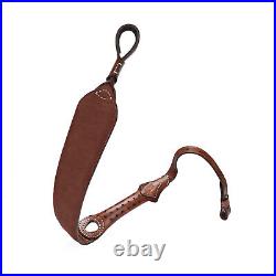 TOURBON Leather Rifle Sling Gun Muzzleloading Ammo Strap Barrel Mounted