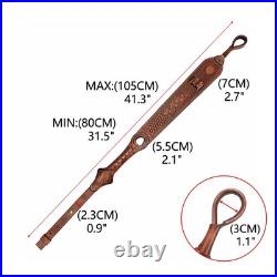 TOURBON Leather Rifle Sling Gun Muzzleloading Ammo Strap Barrel Mounted
