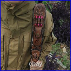 TOURBON Outdoor Hunting Gun Sling Rifle Strap Ammo Holster withKnife Pocket Gift