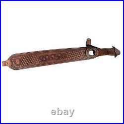 TOURBON Retro Leather Rifle Sling Gun Carry Strap Finger Rest Hunting withSwivels