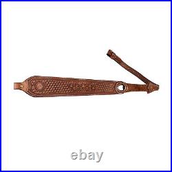 TOURBON Retro Leather Rifle Sling Gun Carry Strap Finger Rest Hunting withSwivels