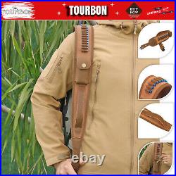 TOURBON Rifle Sling Gun Strap Non-slip 2 Points Adjust with. 22 Ammo Slot