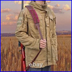 TOURBON Shooting Rifle Sling Padded Gun Carry Strap 30-06 Ammo Holder 2 Points