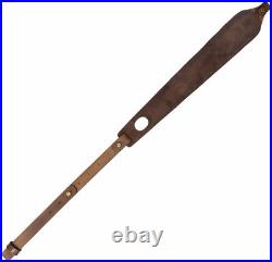 TOURBON Vintage Leather Ammo Holder Rifle Sling Adjustable Hunting Gun Strap wit