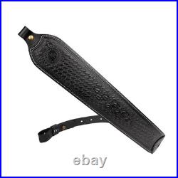 TOURBON Vintage Leather Rifle Sling Hunting Gun Strap Shotgun Thumb Loop+Swivels