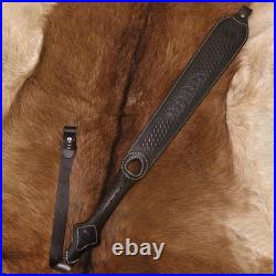 TOURBON Vintage Leather Rifle Sling Hunting Gun Strap Shotgun Thumb Loop+Swivels