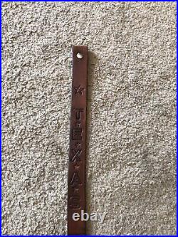 Texas Slim Custom Leather Rifle Sling Hand Tooled And Made in the USA