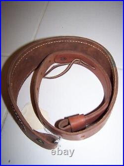 The Hunter Company Cobra Brown Leather Rifle Sling Basket Weave Style