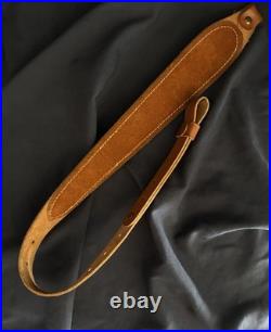 The Hunter Company Cobra Brown Leather Rifle Sling Basket Weave Style