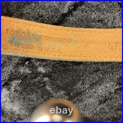 Tooled Leather Rifle Sling Padded with Deer and Mountain Scene Adjustable Strap