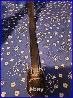 Tooled Whitetail Buck Acorn Diamond Leather Padded Rifle Sling With Swivels