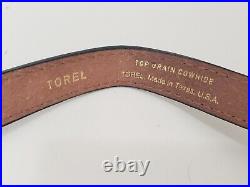 Torel 36 Brown Leather Deer Art Rifle Strap Sling Top Grain Cowhide 4852 Texas