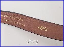 Torel 36 Brown Leather Deer Art Rifle Strap Sling Top Grain Cowhide 4852 Texas