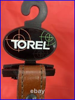 Torel Brown Leather Rifle Sling 1 Inch Padded Embossed Deer Scene New