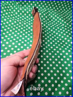 Torel Cowhide White Stitched Padded Suede Backed Rifle Sling With Swivels