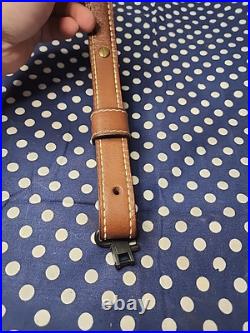 Torel Thomco Tooled Whitetail Acorn White St. Leather Rifle Sling Suede Backed