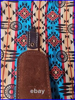 Torel Tooled White Stitched Leather Padded Two Toned Rifle Sling Suede Backed