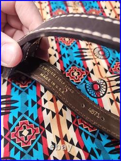 Torel Tooled White Stitched Leather Padded Two Toned Rifle Sling Suede Backed