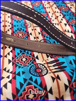 Torel Tooled White Stitched Leather Padded Two Toned Rifle Sling Suede Backed