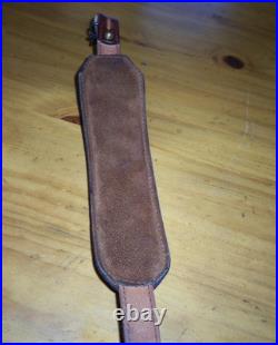 Torel Tooled Whitetail Buck #4850 Leather Padded Rifle Sling Suede Backed