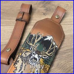 Torel Top Grain Cowhide Made In U. S. A. 4750 Rifle Sling Deer Design