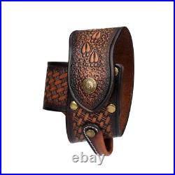 Tourbon Hunting Leather No Drill Gun Sling Carry Strap + Rifle Stock Cover Set