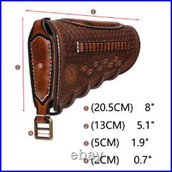 Tourbon Leather 30-06 Gun Sling Strap+ Rifle Slip on Recoil Pad. 22lr Ammo Slot