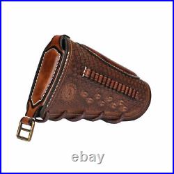 Tourbon Leather 30-06 Gun Sling Strap+Rifle Slip on Recoil Pad. 22lr Ammo Slot