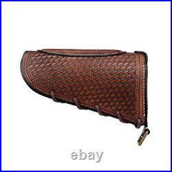 Tourbon Leather 30-06 Gun Sling Strap+Rifle Slip on Recoil Pad. 22lr Ammo Slot