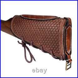 Tourbon Leather 30-06 Gun Sling Strap+Rifle Slip on Recoil Pad. 22lr Ammo Slot
