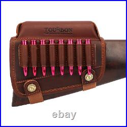 Tourbon Leather Rifle Sling/Swivels/Buttstock Cover Cheek Rest Ammo Holder inUSA