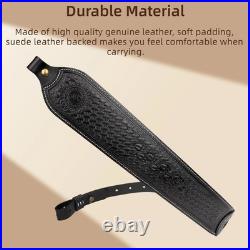 Tourbon Retro Black Leather Rifle Sling Gun Carry Strap Shooting+ 2 Pcs Swivels Tourbon Retro Black Leather Rifle Sling Gun Carry Strap Shooting+ 2 Pcs Swivels