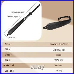 Tourbon Retro Black Leather Rifle Sling Gun Carry Strap Shooting+ 2 Pcs Swivels Tourbon Retro Black Leather Rifle Sling Gun Carry Strap Shooting+ 2 Pcs Swivels