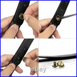 Tourbon Retro Black Leather Rifle Sling Gun Carry Strap Shooting+ 2 Pcs Swivels Tourbon Retro Black Leather Rifle Sling Gun Carry Strap Shooting+ 2 Pcs Swivels