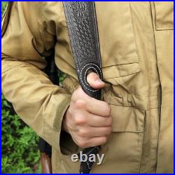 Tourbon Retro Black Leather Rifle Sling Gun Carry Strap Shooting+ 2 Pcs Swivels Tourbon Retro Black Leather Rifle Sling Gun Carry Strap Shooting+ 2 Pcs Swivels