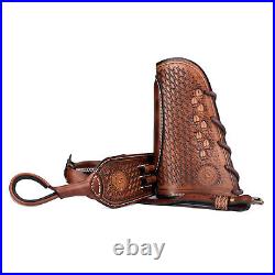 Tourbon Retro Leather No Drill Gun Slings Strap+Rifle Buttstock Cover Recoil Pad